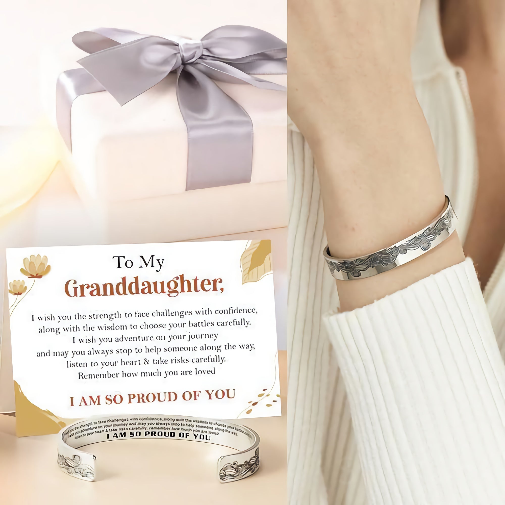 To My Granddaughter, I Am So Proud of You Bracelet