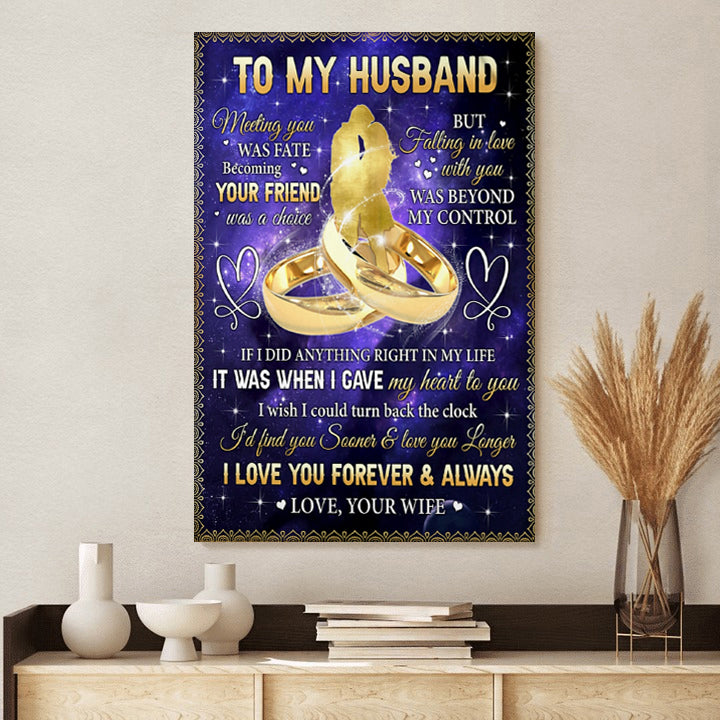 Meeting You Was Fate Wife To Husband Poster Gift