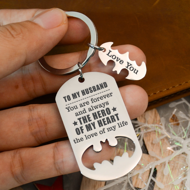 To My Husband - You Are My Hero - Sweet Keychain