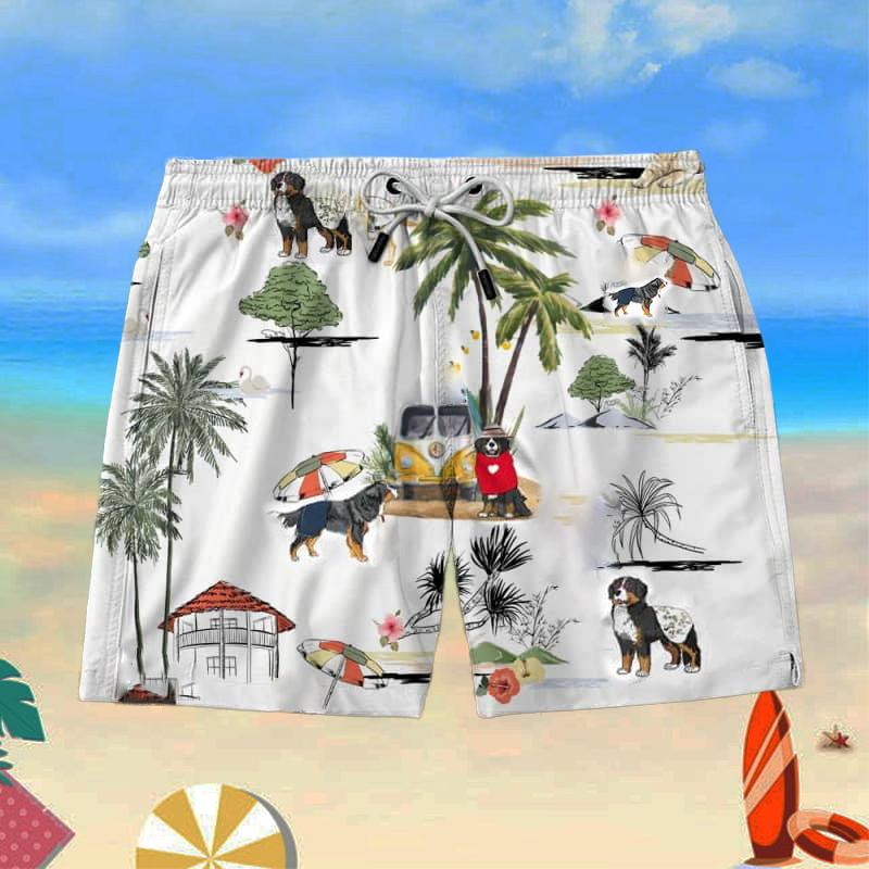 Bernese Mountain Dog Beach Shorts