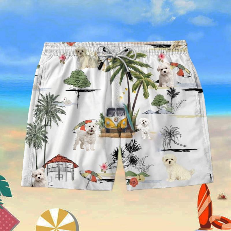 Bichon Frise Beach Shorts