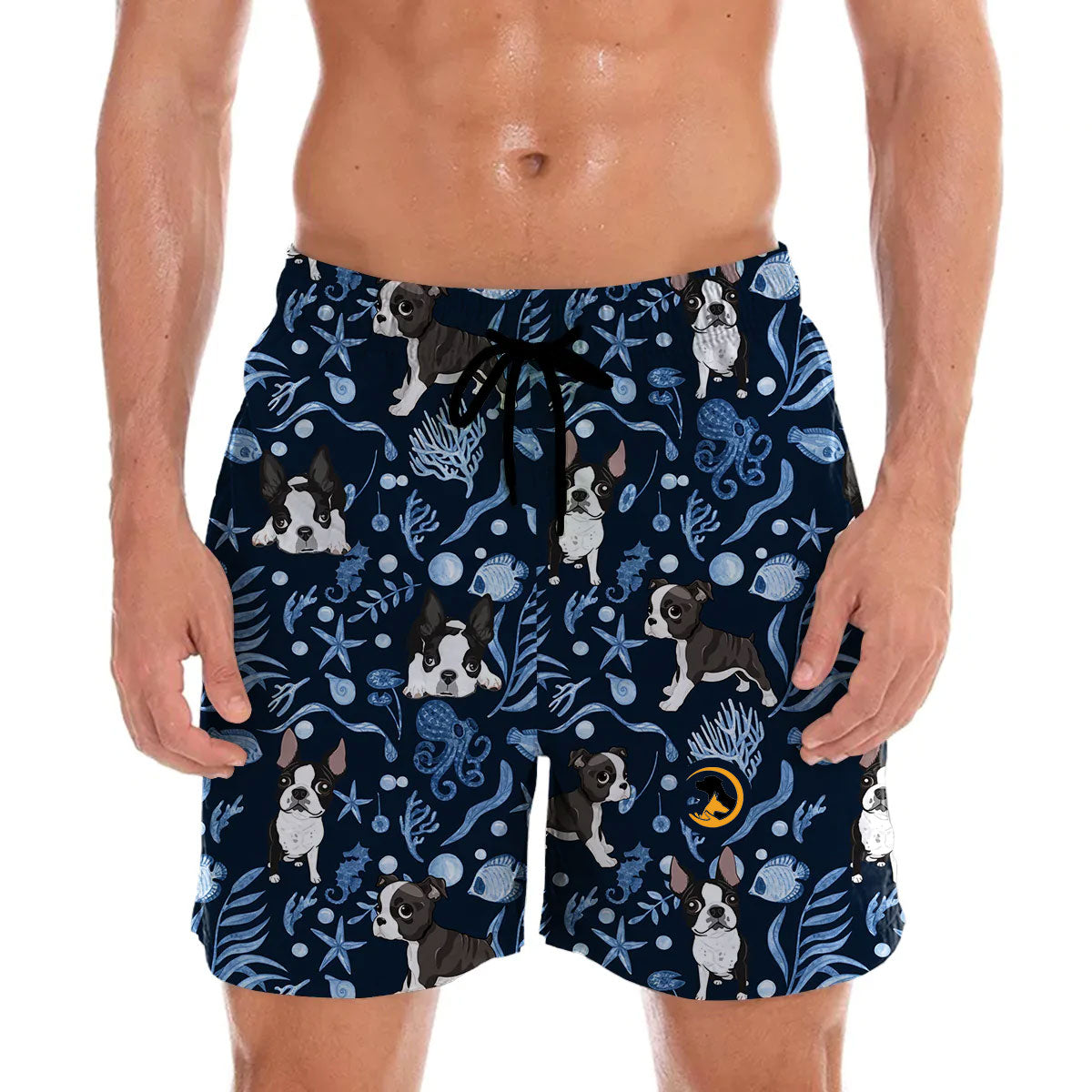 Boston Terrier - Hawaiian Shorts