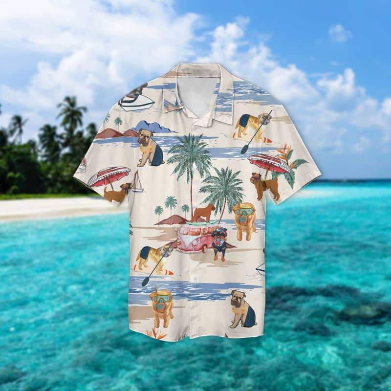 Brussels Griffon  Summer Beach Hawaiian Shirt