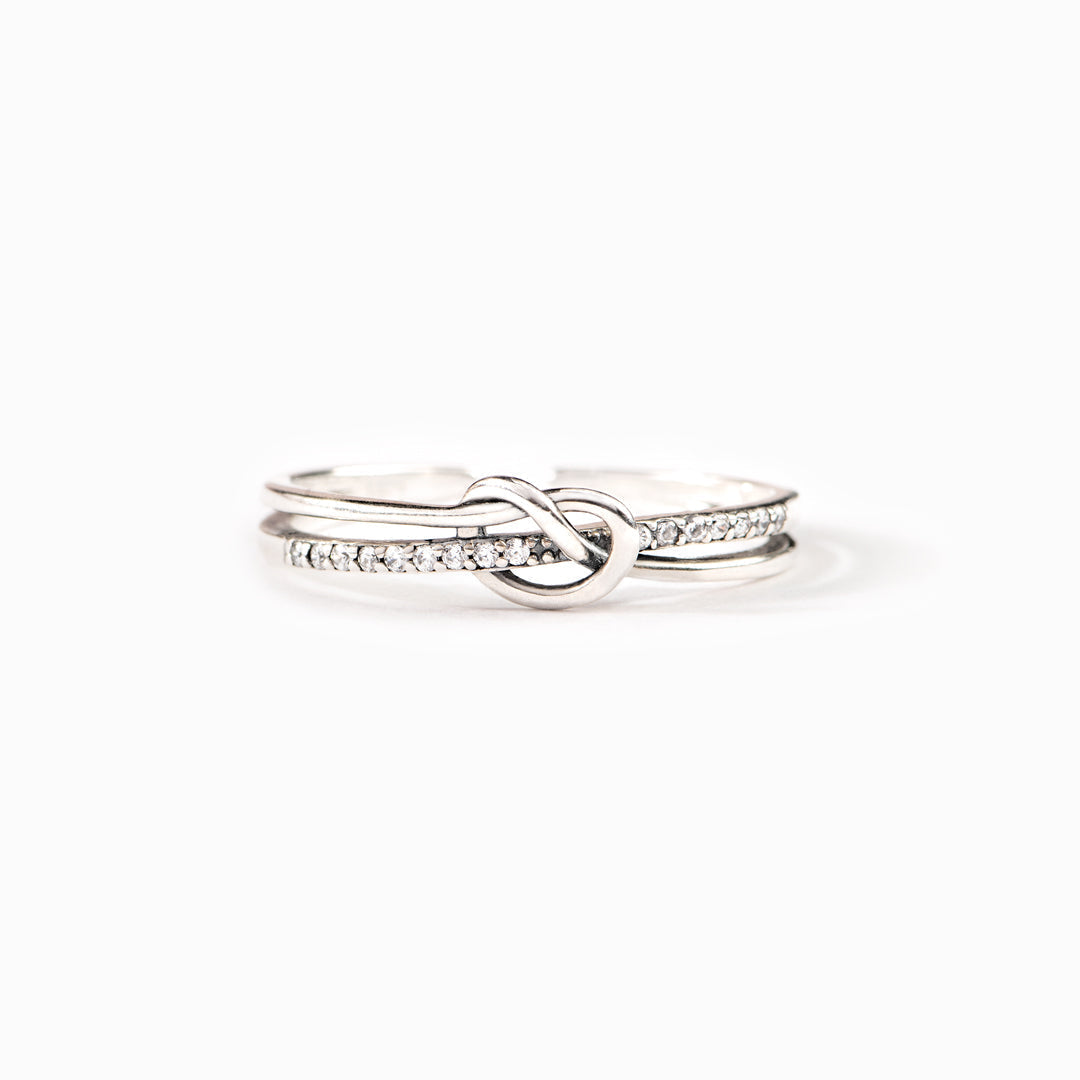 True Friendship Double Band Knot Ring