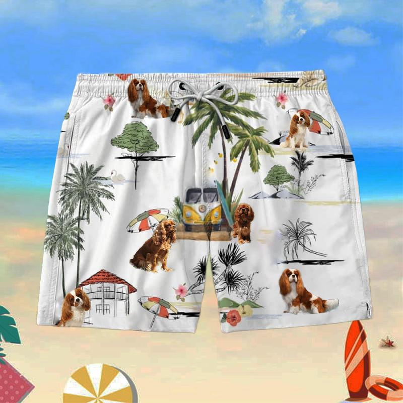 Ruby Cavalier King Charles Spaniels Beach Shorts