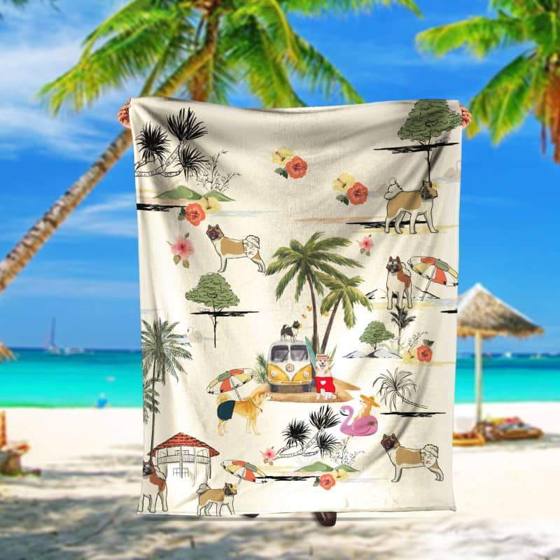 Akita Summer Beach Blanket - FA