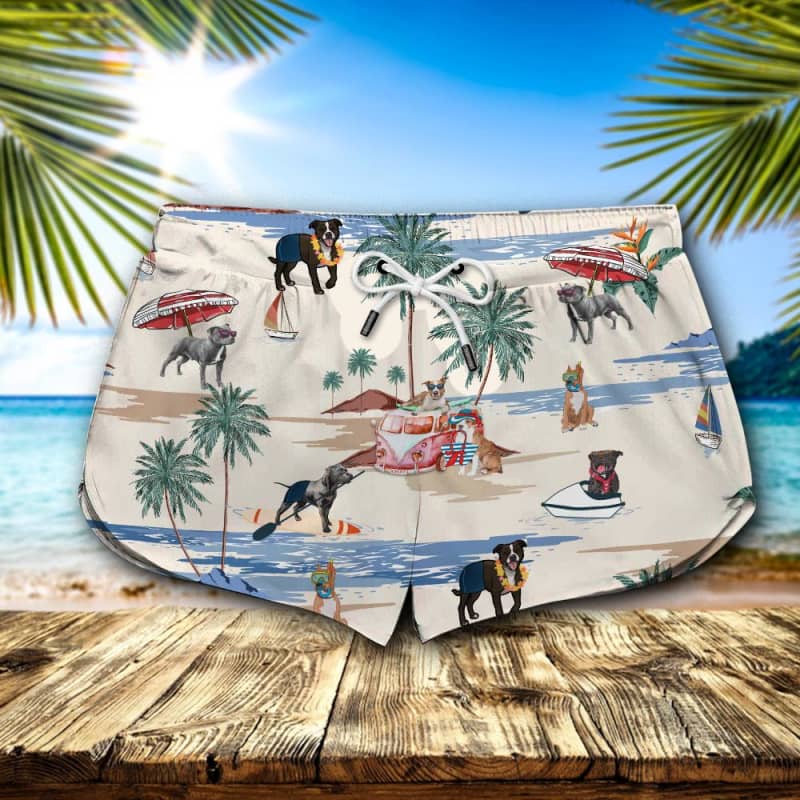 American Staffordshire Terrier Summer Beach Shorts 2