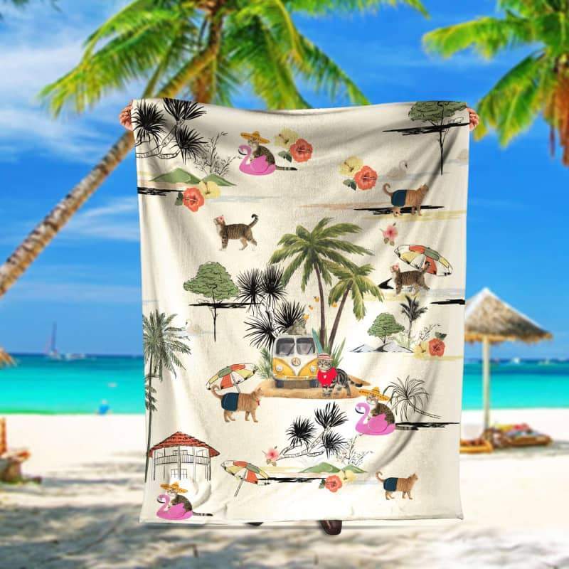 American Wirehair Summer Beach Blanket - FA