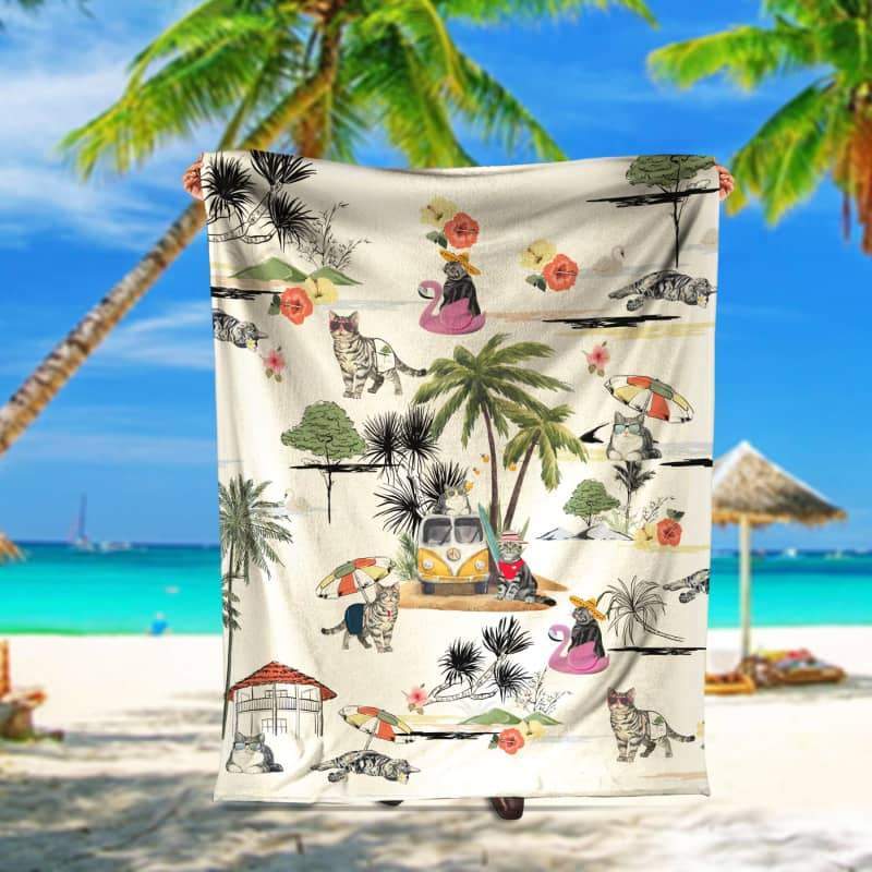 AmericanShorthair Summer Beach Blanket - FA