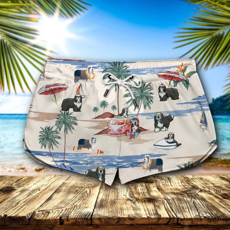 Bearded Collie Summer Beach Shorts 2