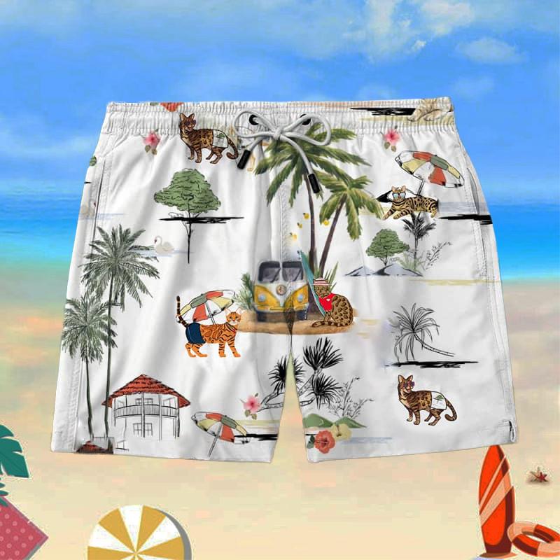 Bengal Cat Beach Shorts