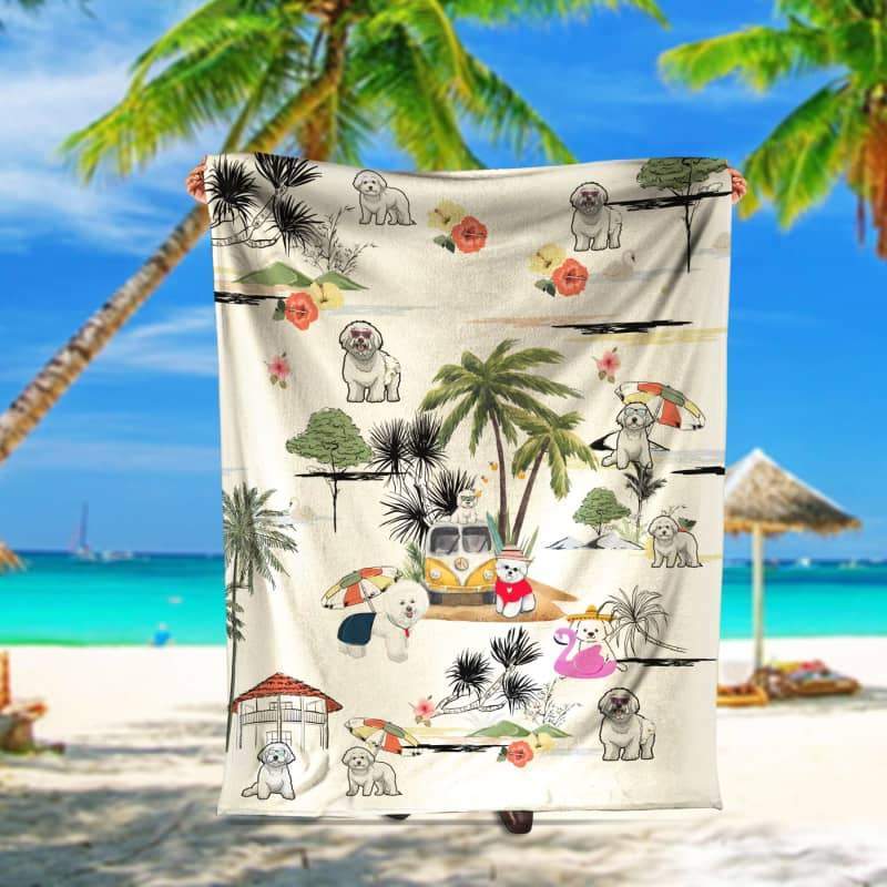 BICHON FRISE Summer Beach Blanket - FA