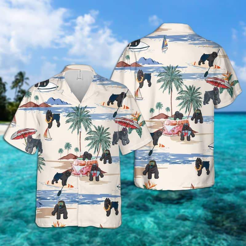 Bouvier Des Flandres Summer Beach Hawaiian Shirt