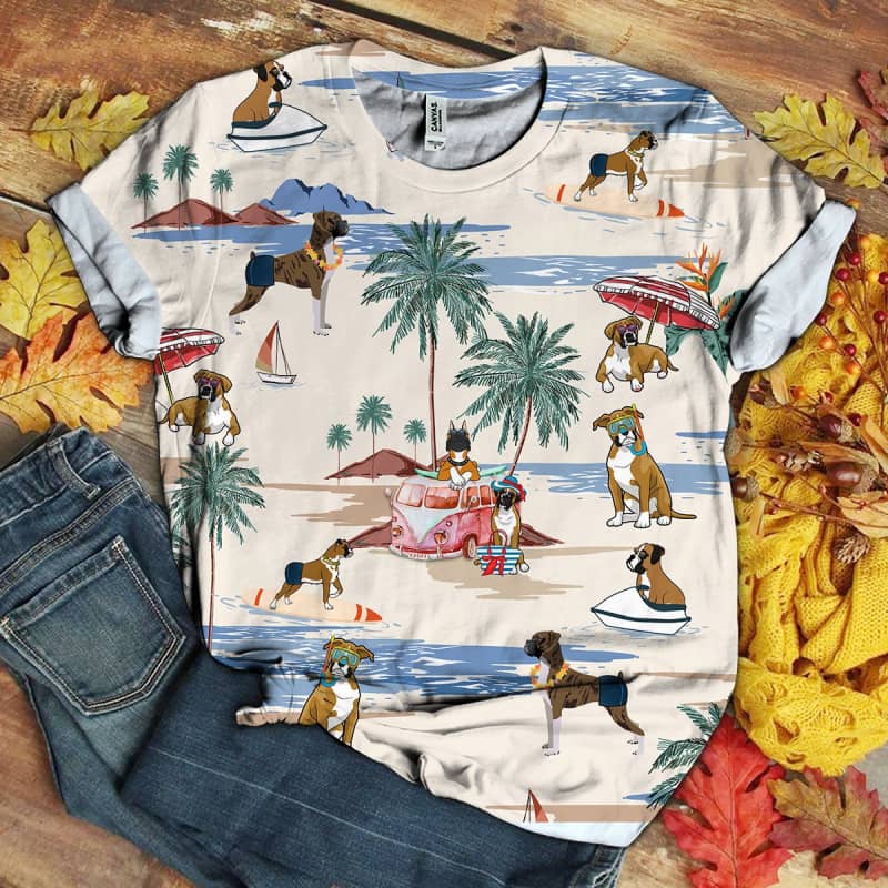 Boxer Beach 3D Shirt