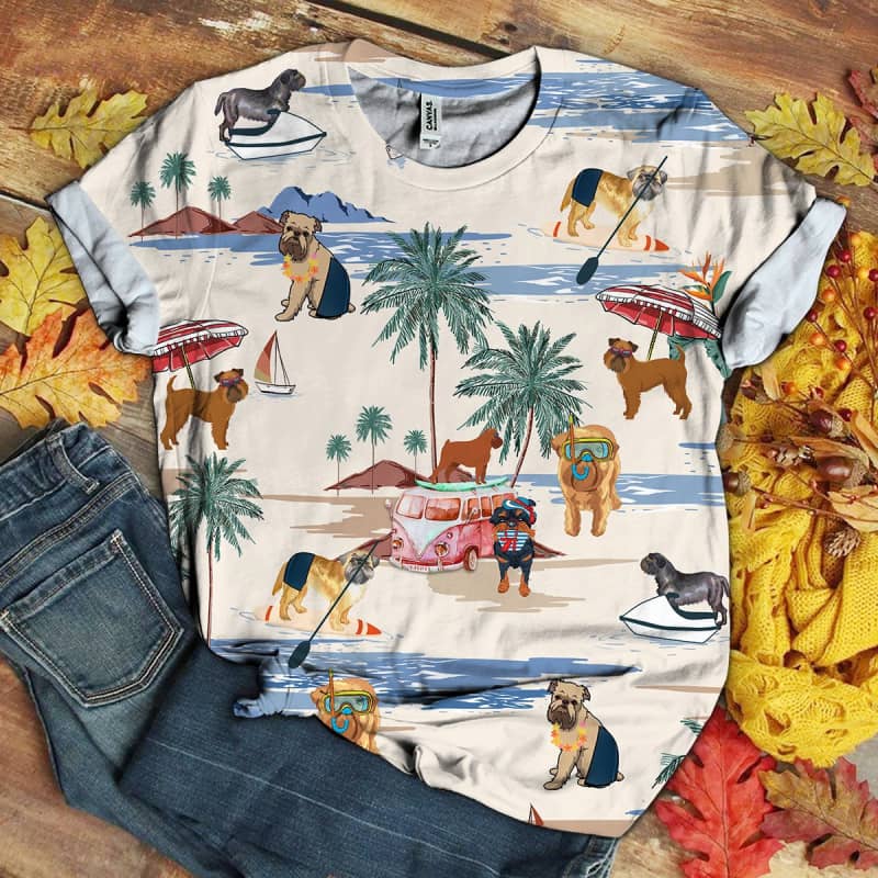 Brussels Griffon Summer Beach 3D Shirt