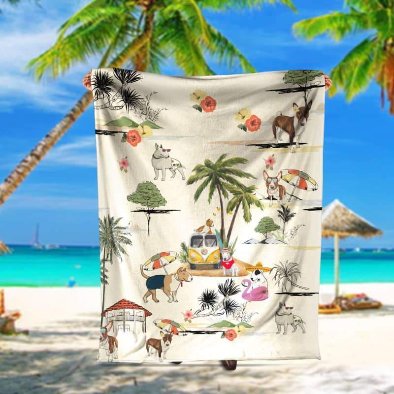 Bull Terrier Summer Beach Blanket - FA