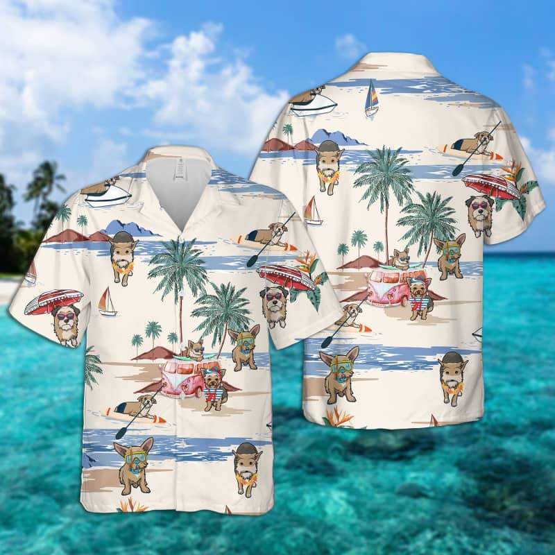 Chorkie Summer Beach Hawaiian Shirt