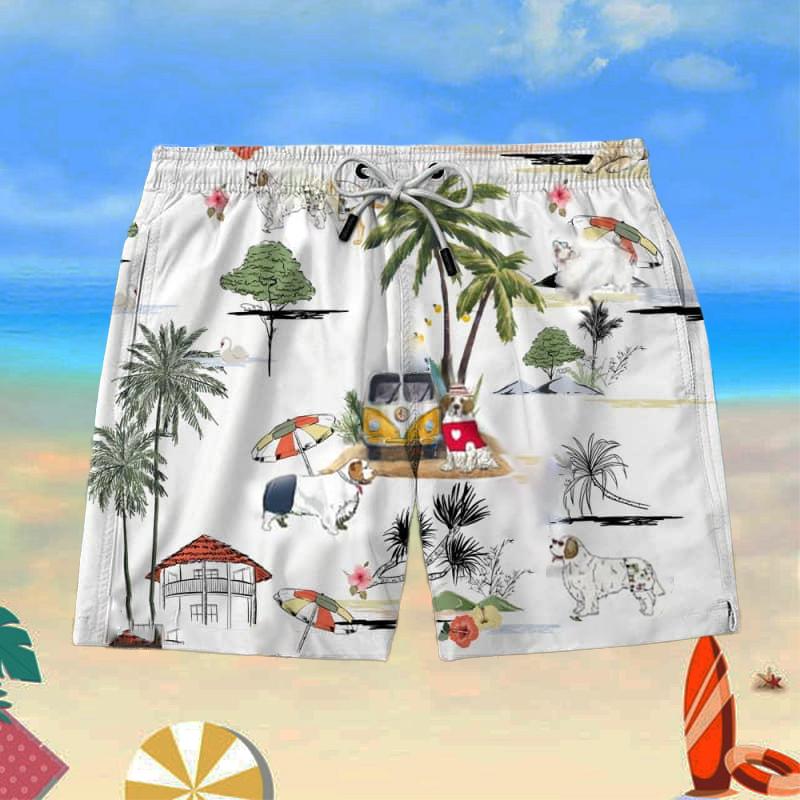 Clumber Spaniel Beach Shorts