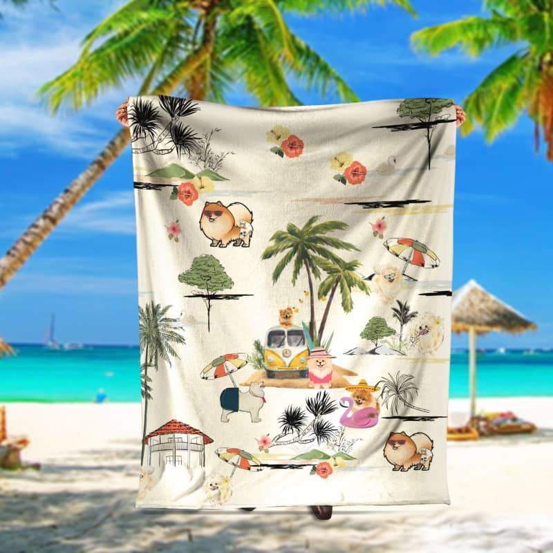 GERMAN SPITZ Summer Beach Blanket - FA