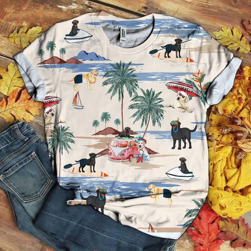 Labrador Retriever Beach 3D Shirt