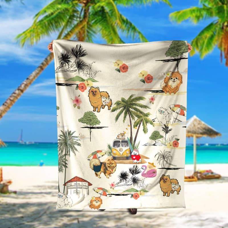 POMERANIAN Summer Beach Towel