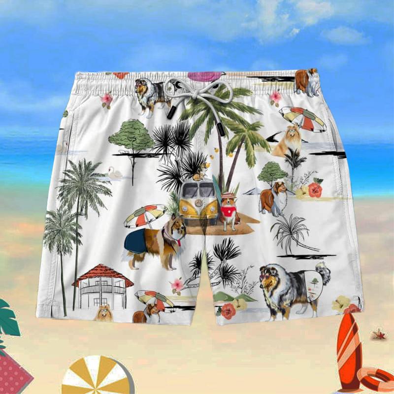 ROUGH COLLIE Beach Shorts