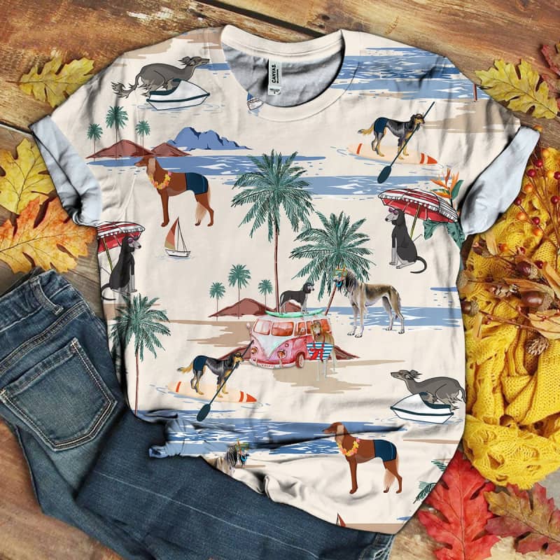 Saluki Summer Beach 3D Shirt