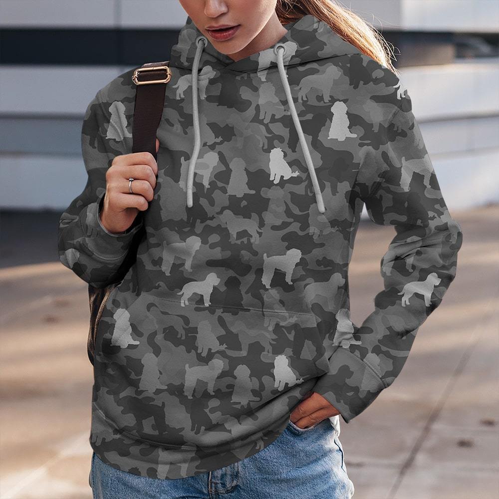 Schnoodle Dog Cam Black Unisex Hoodie